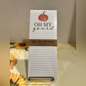Oh My Gourd Very Tall 100 Pages Notepad W/A Magnetic Backing. Brand New.